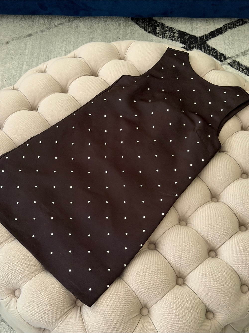 Black Studded Sleeveless Shift Dress - Picture 2 of 7